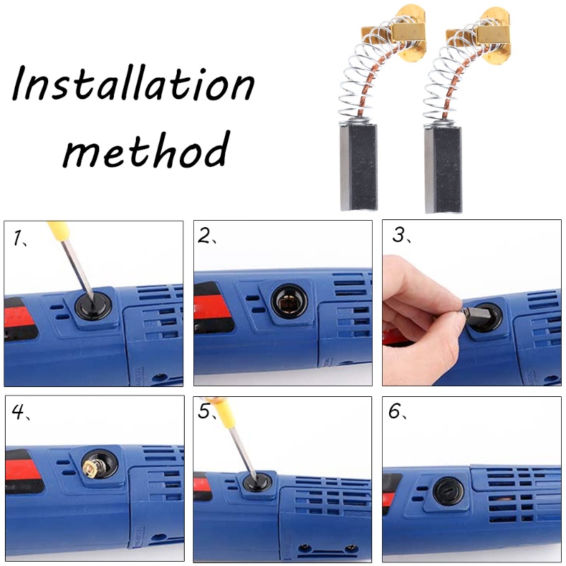 Ppy 2 Chiếc Máy Khoan Điện Bàn Chải Carbon Dự Phòng Cho Điện