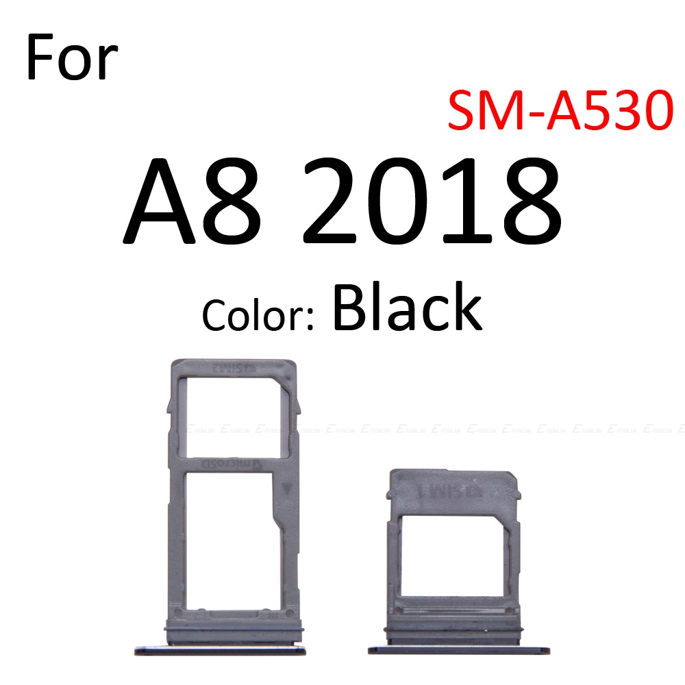 Thẻ Sim / Micro SD Khay Đựng Thẻ Ổ Cắm Khe Cắm Hộp Đựng Đầu Nối Adapter Đầu Đọc Cho Samsung Galaxy A8 A6 Plus 2018 Thay Thế Các Bộ Phận
