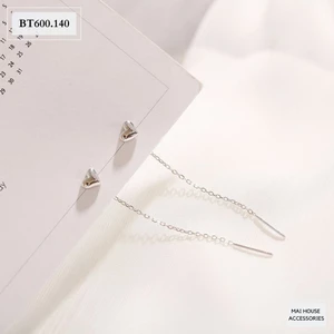 Bông Tai Nữ MAIHOUSE Dạng Dài Hình Trái Tim - BT600