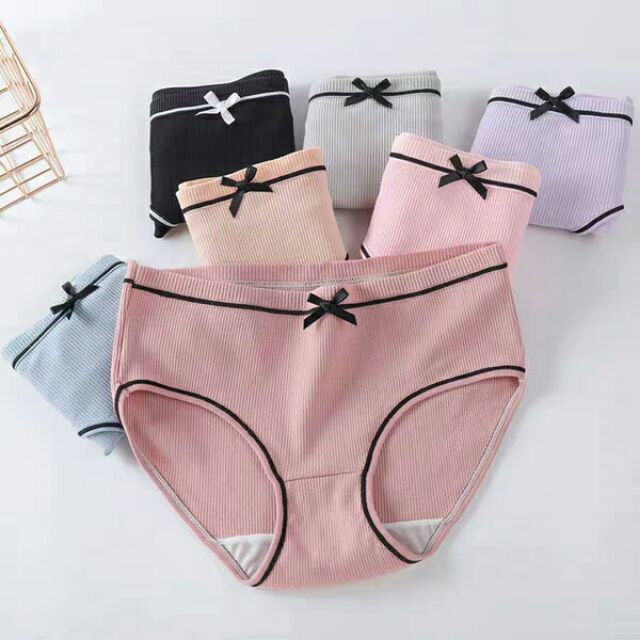 (XẢ LỖ )Hộp 5 quần lót nữ gân tăm size M dưới 45kg [ảnh thật]