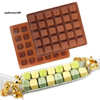 Khuôn Silicon Làm Socola,Thạch Rau Câu,Kẹo Dẻo,Pudding Trang Trí Hình 30 Chữ Cái Nổi