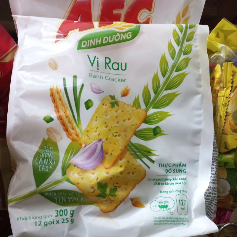 Bánh AFC túi 258g vị rau cải(12 gói nhỏ) | Shopee Việt Nam