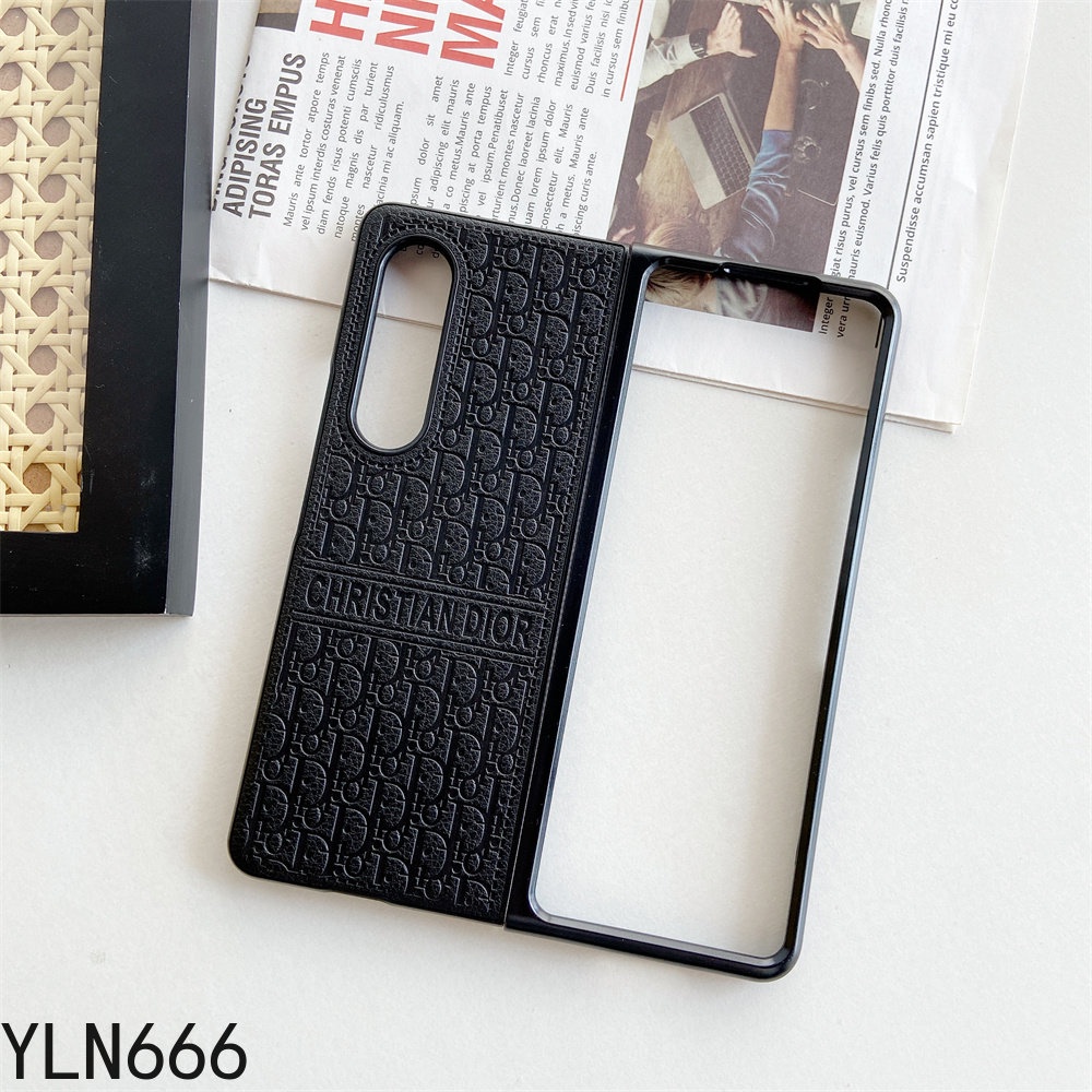 Dành Cho Samsung Galaxy Z Fold 6 5 4 3 2 Cổ Điển D Thiết Kế Da PU Chống Sốc Ốp lưng Samsung Galaxy Z Fold6 Z Fold5 5G Gấp Ốp lưng