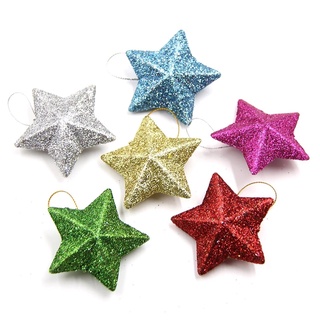 6 Ngôi sao kim tuyến trang trí cây thông noel