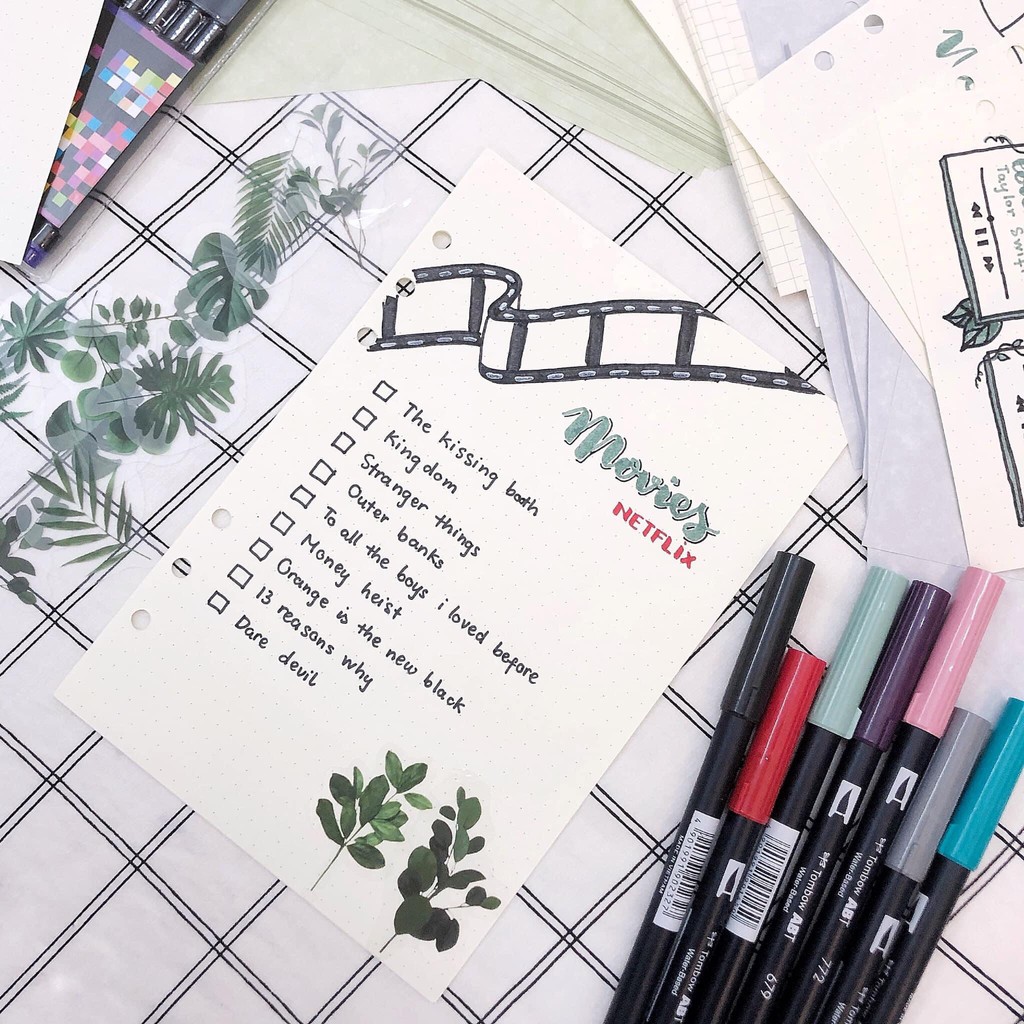 Tone Xám đen trắng - Bút cọ 2 đầu Tombow Dual Brush Pen ABT