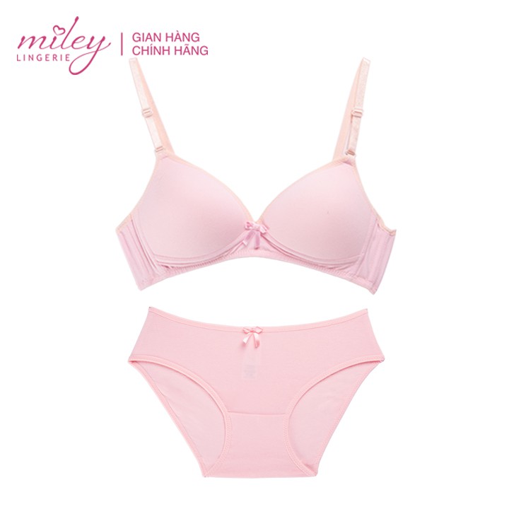 Ảnh Bộ Đồ Lót Cotton Không Gọng Mút Mềm Nâng Ngực MiLey Lingerie BRW0X015-BCS0X04 2