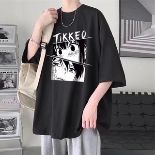 Nhật Bản Kawaii Catoon Áo Nam Nữ Y2k Cặp Đôi Áo Thun Hip Hop Dạo Phố Ngắn Tay Quá Khổ Unisex Anime Áo