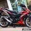 Tem rời cao cấp in UV. Decal dán xe Winner 150 V1 màu đỏ trắng, mẫu RS đơn giản. Kích thước chuẩn, không bay màu