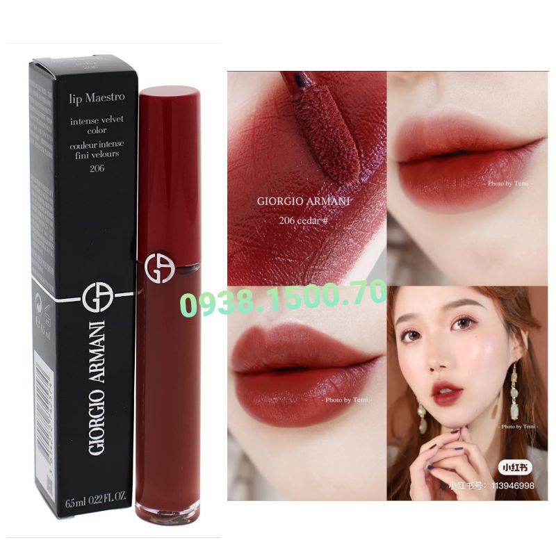 SON KEM L Giorgio Armani Lip Maestro Liquid Lipstick 206