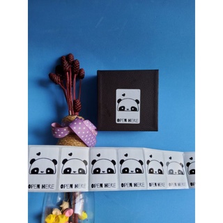 Combo 100 Tem dán niêm phong Open Here tích sẵn keo, kích thước 5cm x 3,5cm