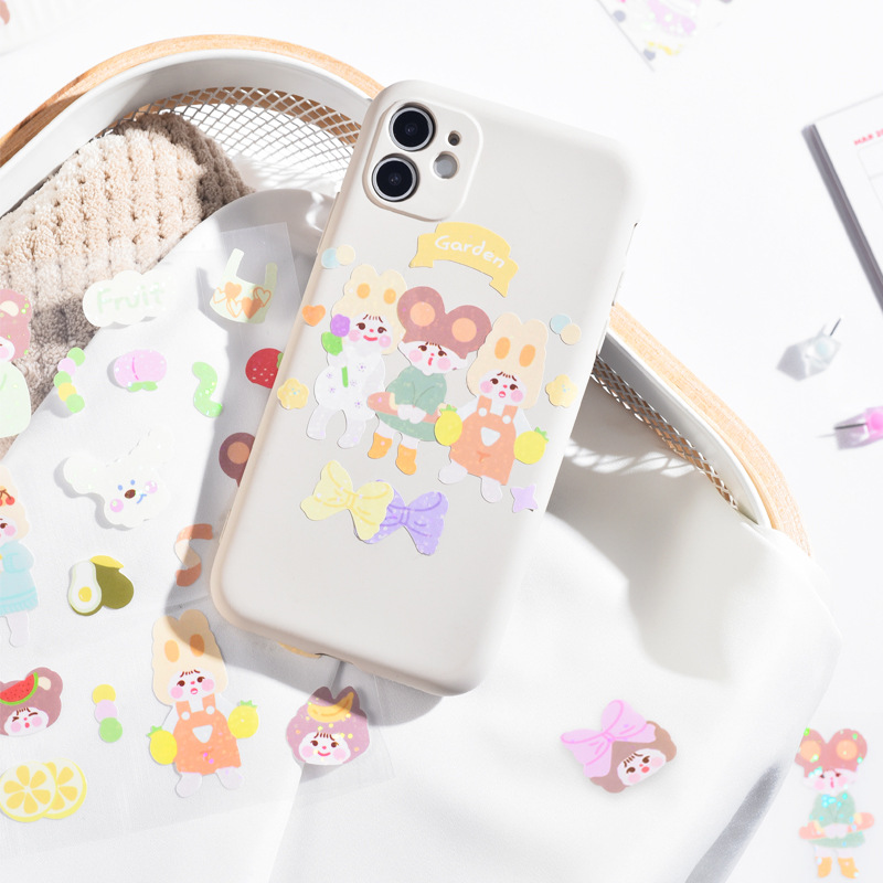 3 Bìa Sticker Dán Cao Cấp Cô Bé Óng Ánh