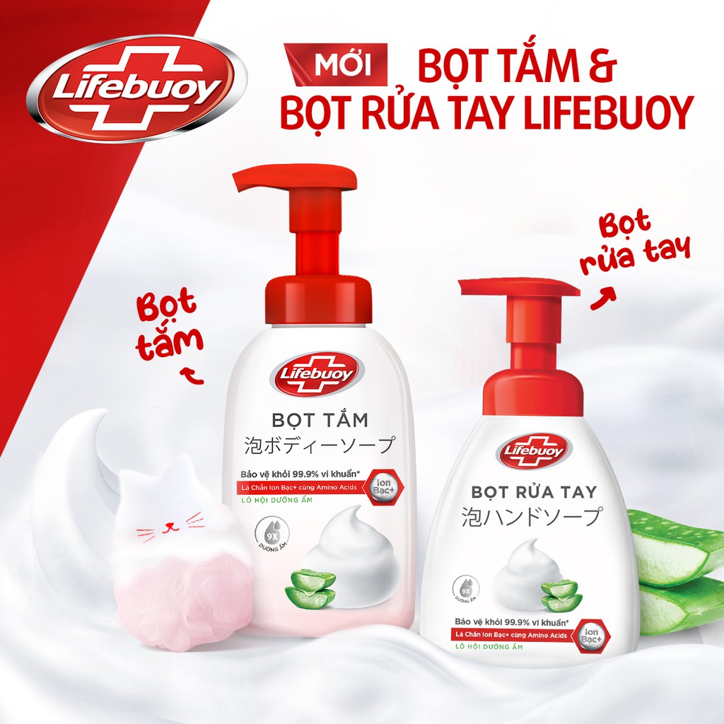 Ảnh [Date 7/2025] Bọt rửa tay dưỡng ẩm Lifebuoy hương Lô Hội 250ml 2