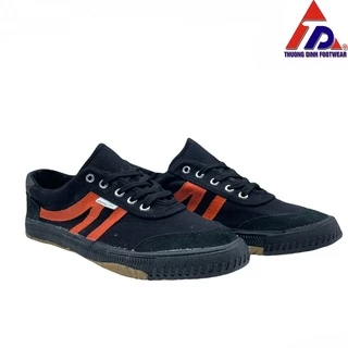 Giầy vải  HV 23-3 - Màu đen sọc cam