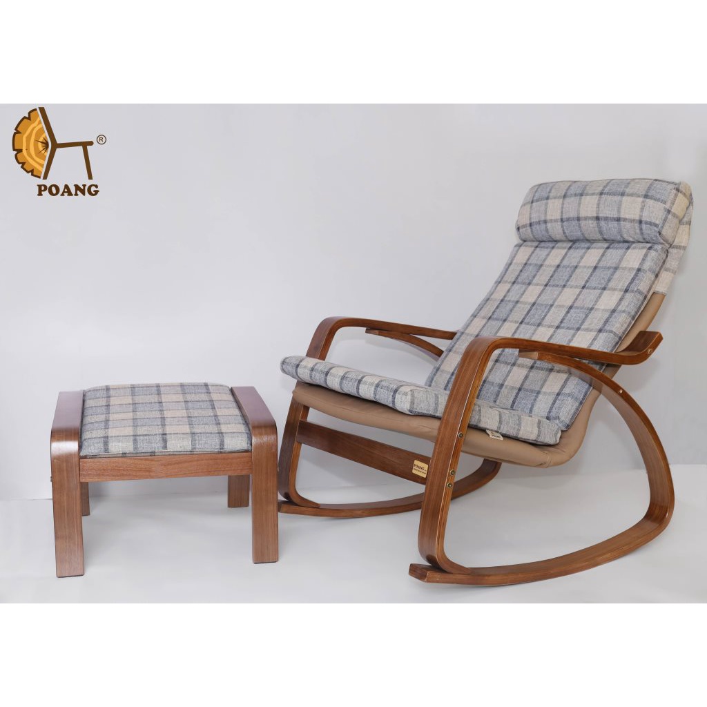 Ảnh Bộ ghế Poang cao cấp khung gỗ plywood óc chó 2