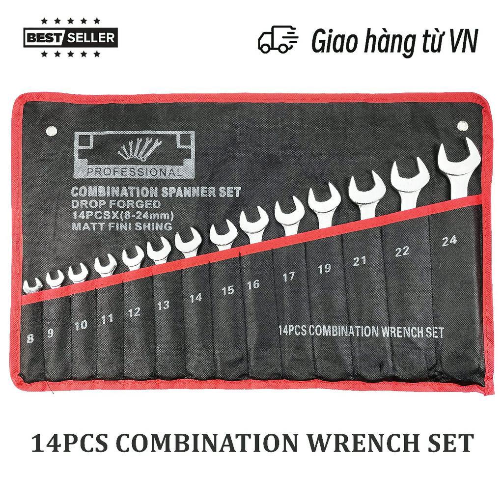 Bộ cờ Lê (cle )8-24 YEII 14 CHI TIẾT ( USA STANDARD ) khóa vòng miệng ...