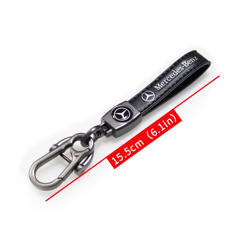 1 Móc Khóa Da PU Dập Nổi Logo Xe Hơi Mercedes Benz Class W212 W211 W210 W203 W204 W205 CLA GLK CLS A C E