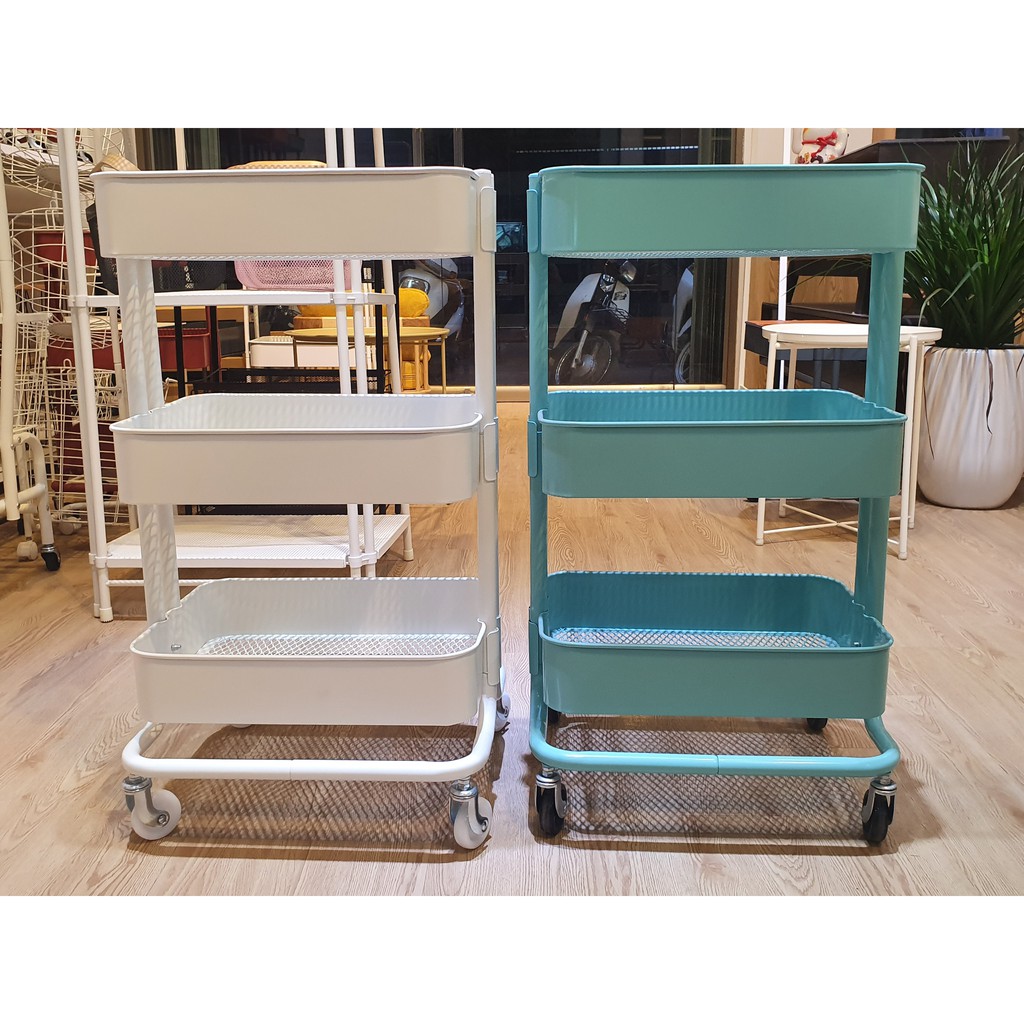Kệ bỉm sữa Đa Năng 3 tầng, có Bánh Xe Đẩy (3 màu XANH - TRẮNG - ĐEN) - DOCHOITHONGMINH263
