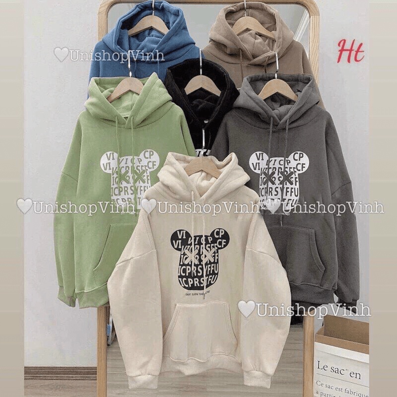 Áo hoodies nỉ ngoại form to hình form rộng hàn quốc siêu hottrend HIYU STORE