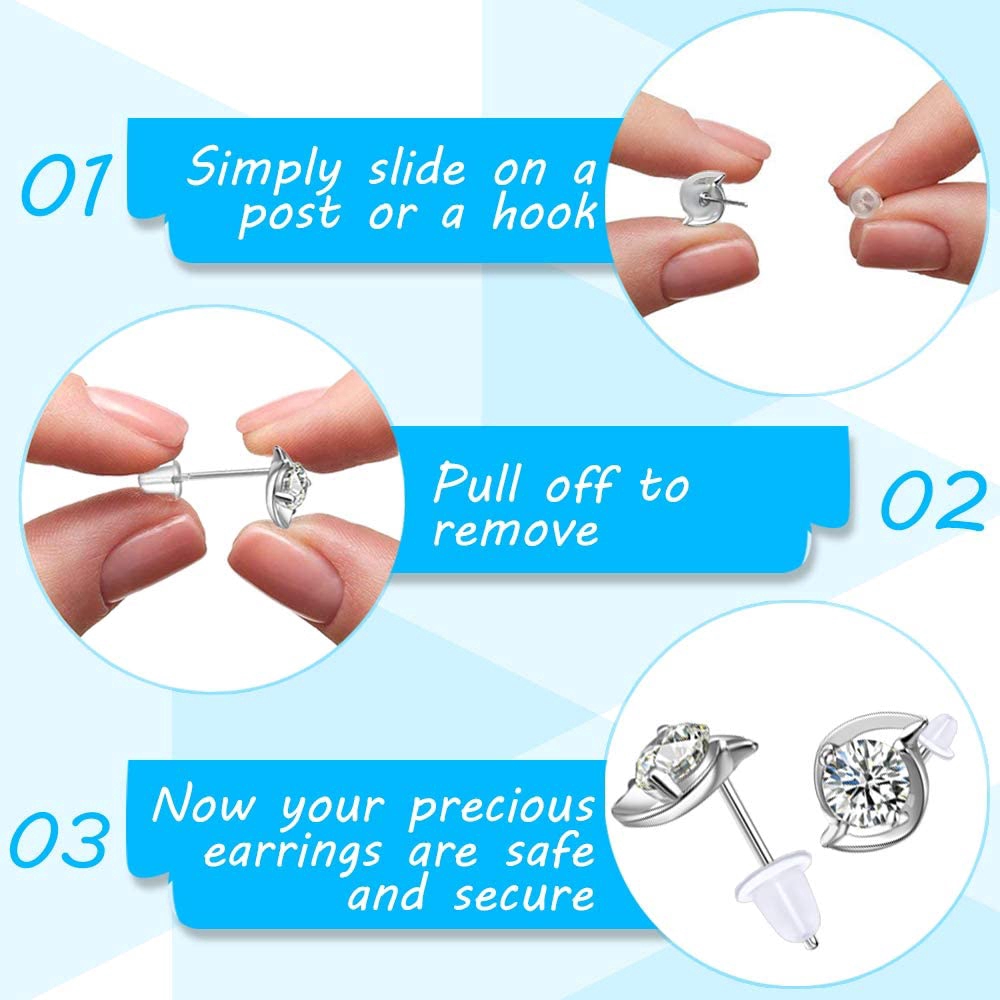 Set 1000 Bông Tai Bằng Silicon Mềm