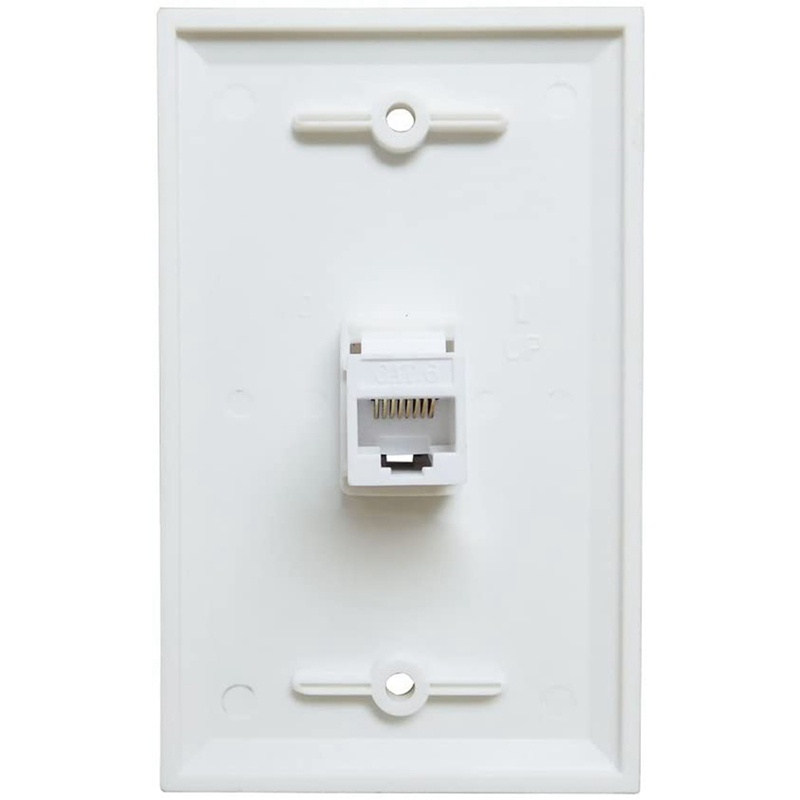 [Còn hàng] Tấm tường Ethernet 1 cổng, Tấm tường Jack Keystone với RJ45 Keystone Nữ sang Nữ Khớp nối nội tuyến