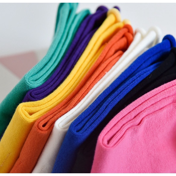 Vớ Tất cotton cổ nhún đủ màu phong cách Hàn Quốc, trẻ trung, năng động.