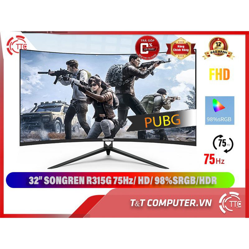 Màn Hình cong Songren 32 inch 75hz newbox 100% | Shopee Việt Nam