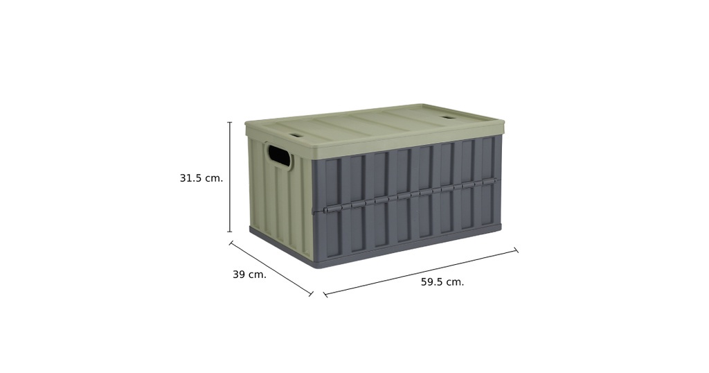 Mô tả Thùng Lưu Trữ Xếp Gọn 64L TRUCK Màu Quân Đội Lưu Trữ Đồ Đa Năng | Index Living Mall | Nội Thất Nhập Khẩu Thái Lan - 1
