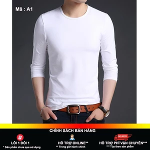 Combo bộ Áo thun nam dài tay cổ tròn đủ màu