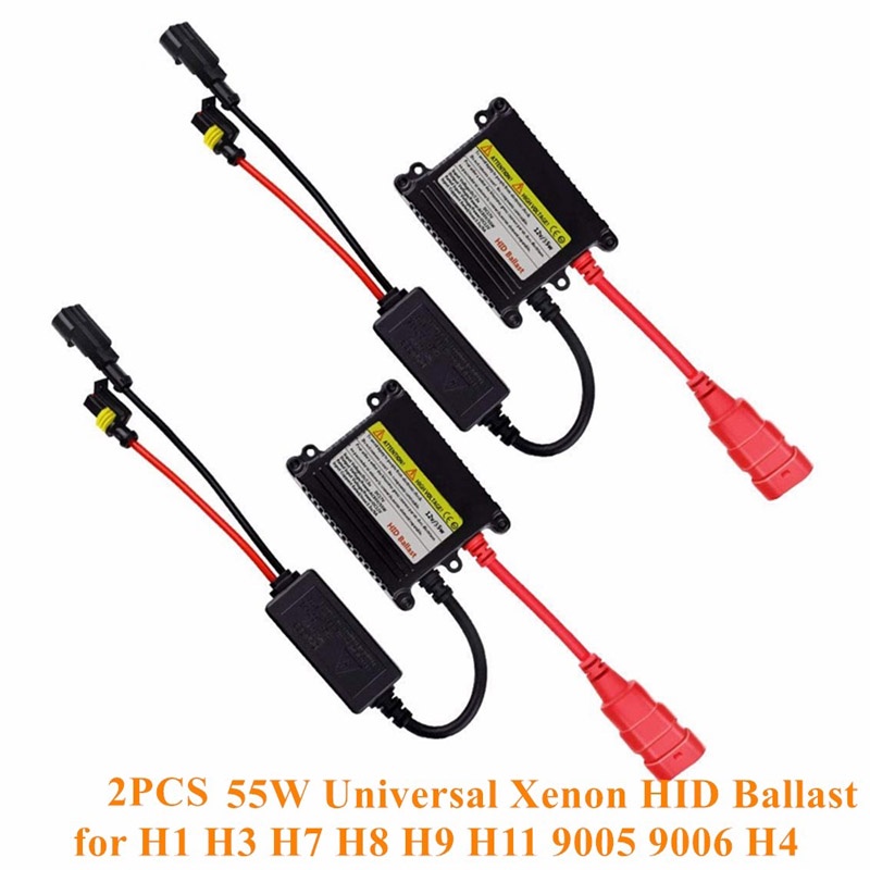 55w Siêu Mỏng Xe Xenon Chấn Lưu Bóng Đèn Pha Ô Tô DC 12V HID Chấn Lưu Cho H1 H3 H7 H8 H9 H11 9005 9006 HB3 HB4 H4