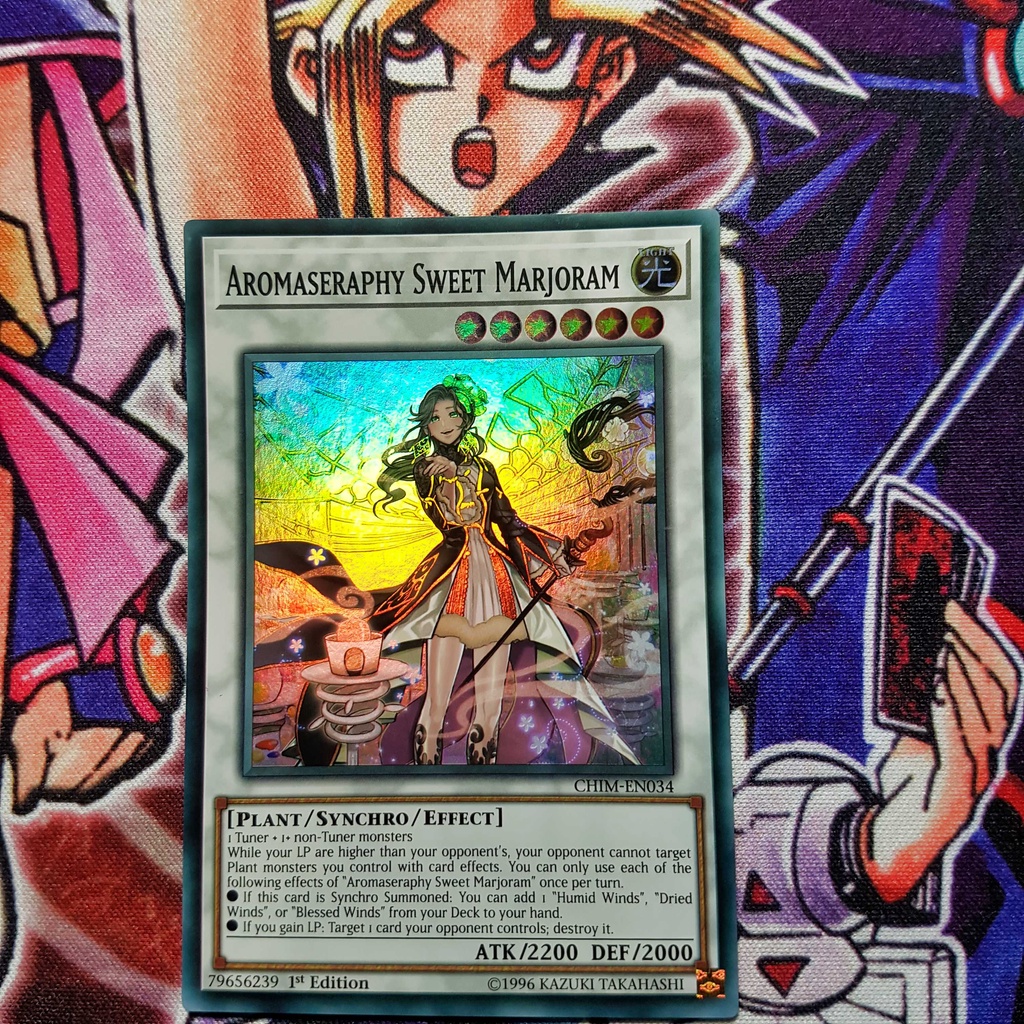Thẻ bài Yugioh chính hãng Aromaseraphy Sweet Marjoram CHIM Super