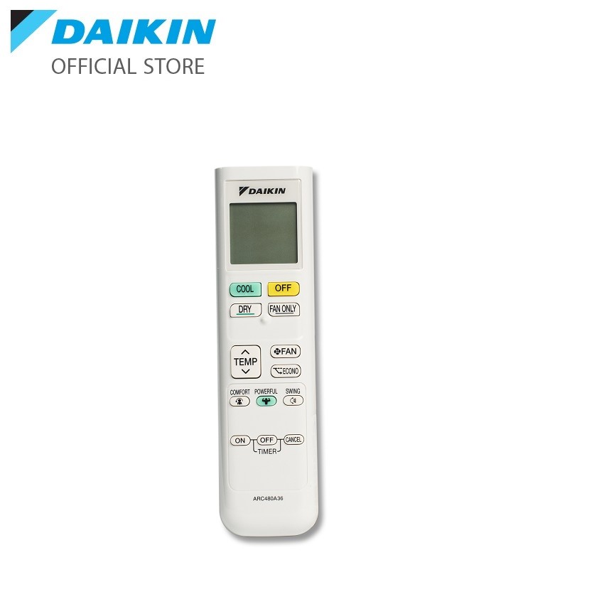 Ảnh Remote ARC480A36 cho máy điều hòa Daikin ATKQ25/35TAVMV, CTKC25/35RVM, CTKC25/35RVMV, FTKQ25/35/50/60SAVMV, FTKQ25/35SVM 1