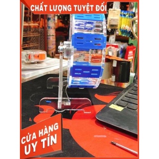 Wheel silent mica 14cm cho hamster, xanh mix trong suốt