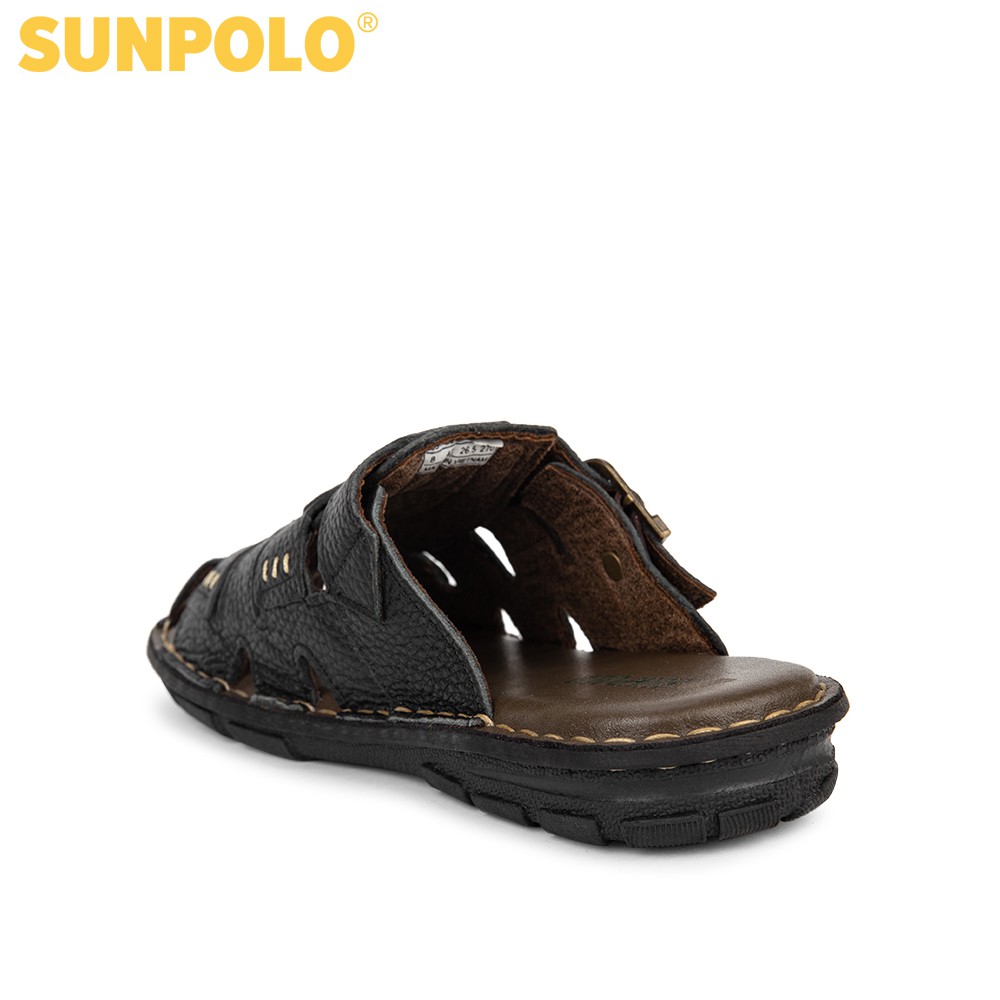 Ảnh Dép Nam Bít Mũi Da Bò SUNPOLO ABI011 Có Big size 44 45 2
