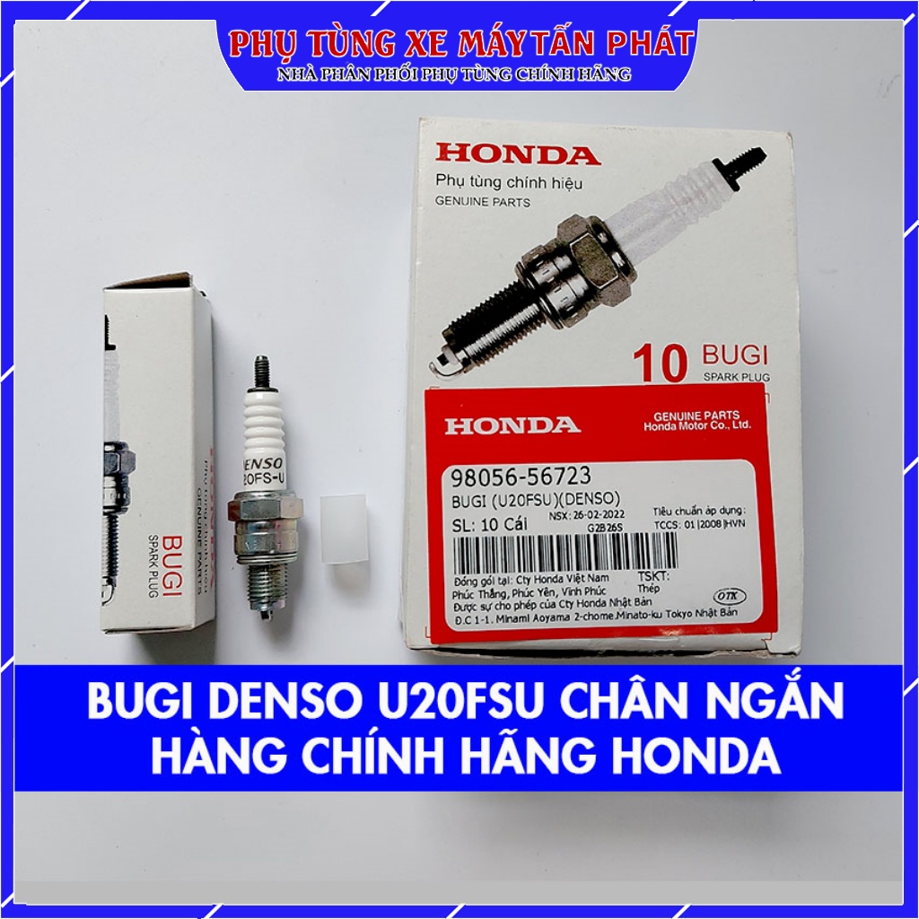 Bugi Denso U20FSU Chân Ngắn Chính Hãng Honda Xe Máy Dream /Wave /Future ...