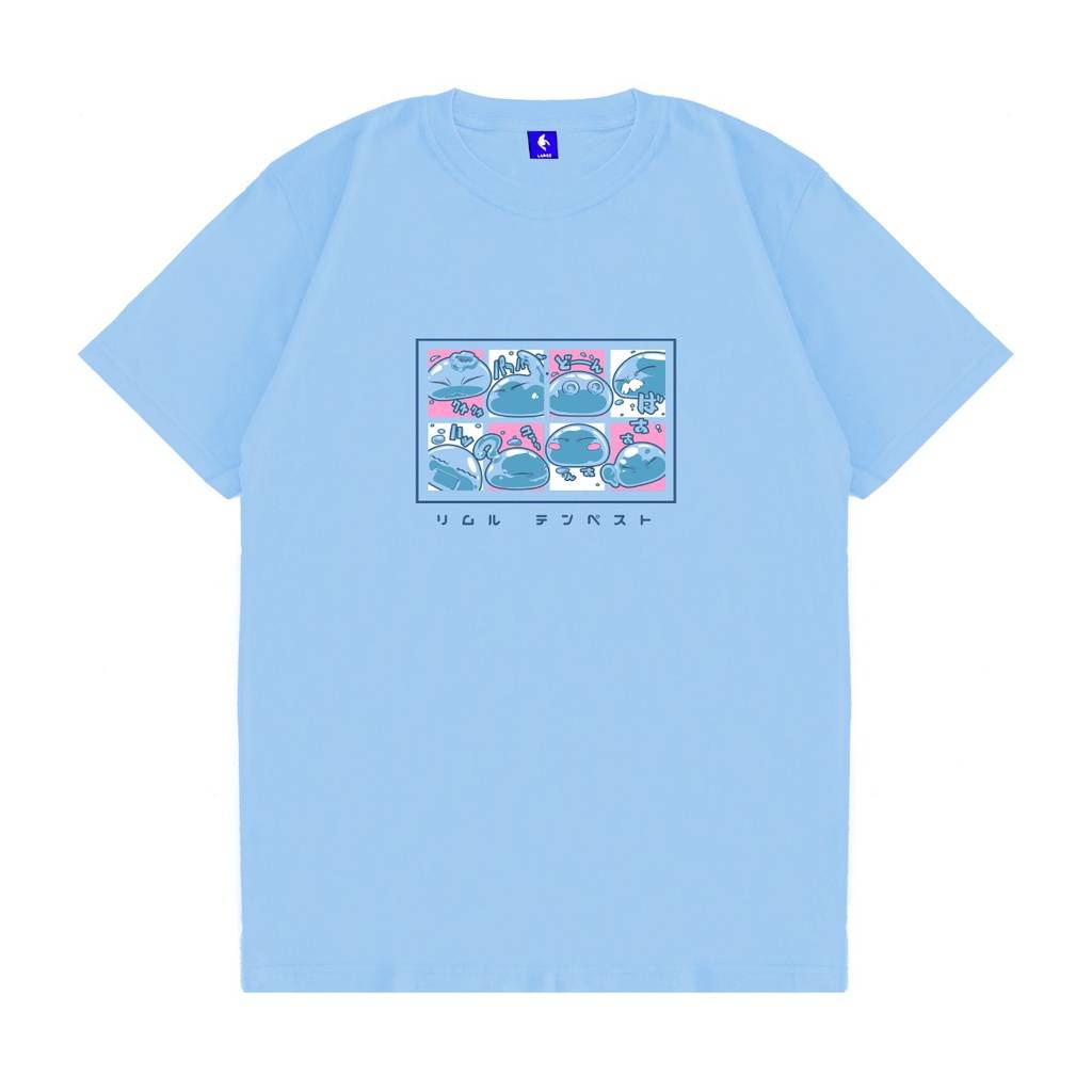 Áo sơ mi thời trang unisex plus size với mặt slime theo nhân vật Rimuru Tempest từ anime