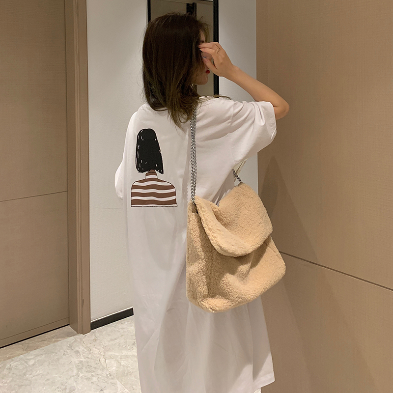 SUXI Đầm midi ngắn tay cổ tròn in họa tiết xinh xắn theo phong cách Hàn Quốc
