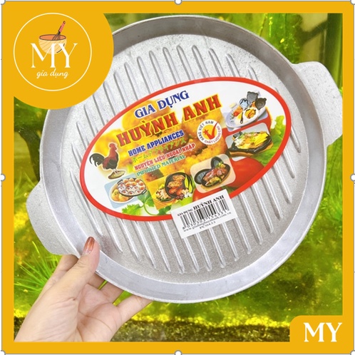 Chảo nhôm, chảo gang  nướng thịt ,làm bò sốt - chảo HUỲNH ANH