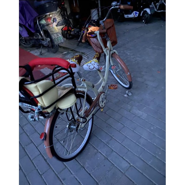XE ĐẠP MINI NỮ CAO CẤP TIỆN LỢI CHO MẸ & BÉ