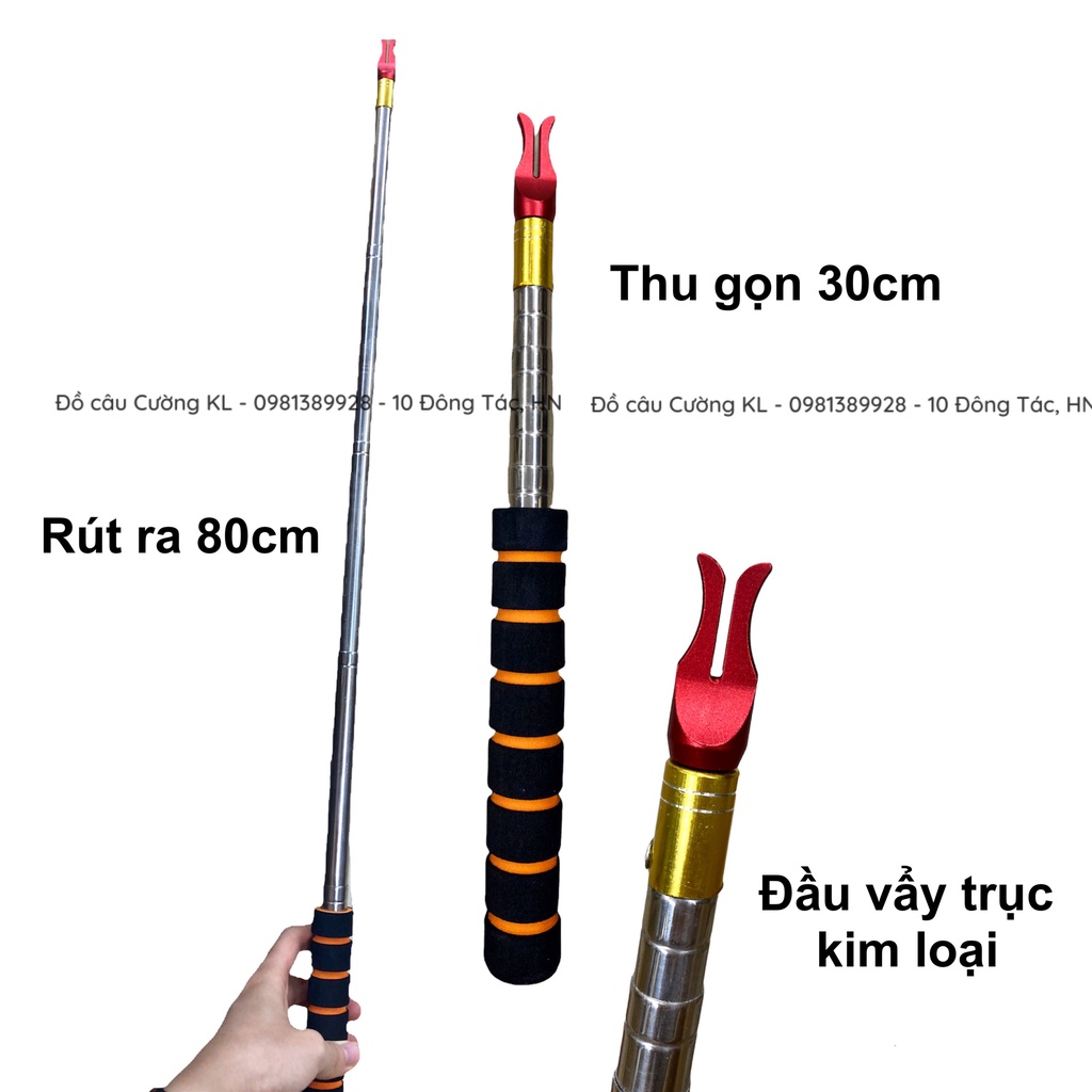 Gậy vẩy trục cán rút Inox ( Thu gọn 30cm ) | Shopee Việt Nam