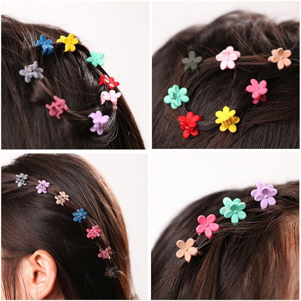 Set 50 Kẹp Tóc Càng Cua Nhí Mini Nhiều Màu Trang Trí Tóc Cho Bé Gái