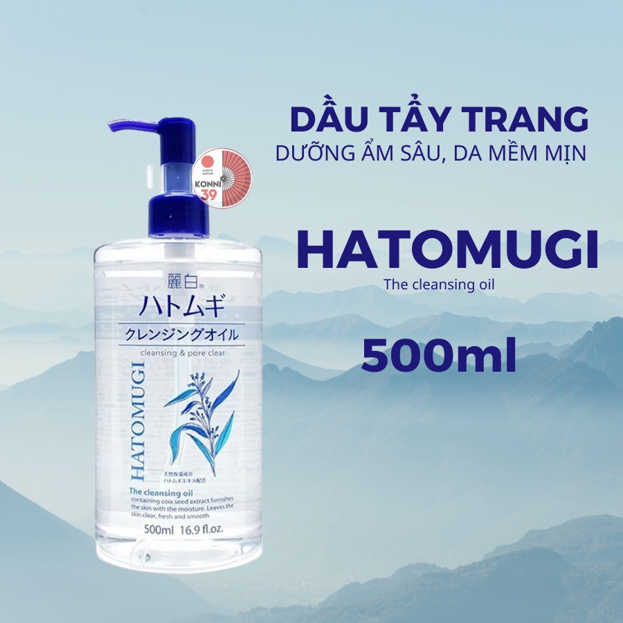 Ảnh Dầu tẩy trang Reihaku Hatomugi Cleansing Oil 500ml sạch sâu và dưỡng ẩm cho da chiết xuất hạt ý dĩ - Bahachiha 3