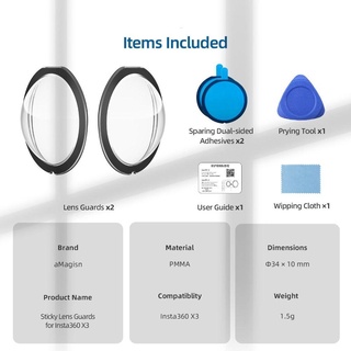 Kính Bảo Vệ Ống Kính ZENIHCO Camera Bảo Vệ Toàn Cảnh Chống Trầy Xước Cho Insta360 X3