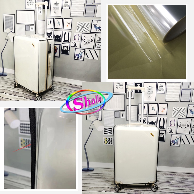 Vải Bọc trùm Vali vải nhựa trong suốt Size 20-24-28 inch (nâu, hồng,xanh ,đen trắng) K501
