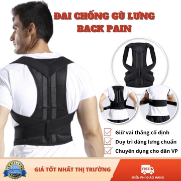 Đai chỉnh tư thế chống gù lưng Đai chống gù lưng - vai - eo - chất liệu bền-thoáng - có nẹp cố định cột sống