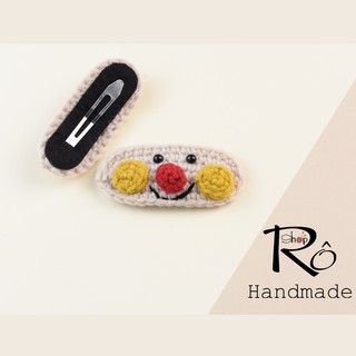 Kẹp tóc cute hình chú hề vui nhộn cho nữ và bé gái 6cm |Đồ kẹp tóc len ngộ nghĩnh |Shop Rô Handmade