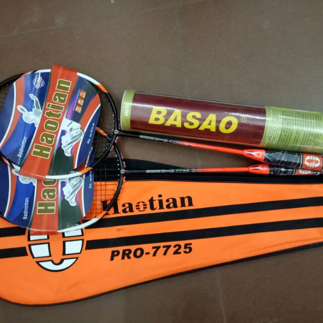 Vợt cầu lông Haotian + cầu Ba sao | Shopee Việt Nam
