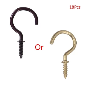 Set 18 móc treo đồ bằng sắt siêu bền tiện dụng cho nhà bếp/ phòng tắm giá đỡ