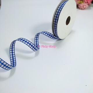 [Giá rẻ] Ruy băng vải caro kẻ sọc kim tuyến lấp lánh cao cấp 1.2cm nhiều màu sắc trang trí handmade Pinky Shop