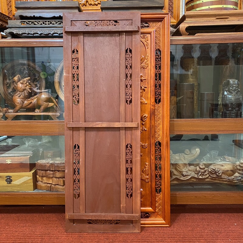 Bộ Tranh Chữ Câu Đối Cha Mẹ 37*107 gỗ hương treo tường