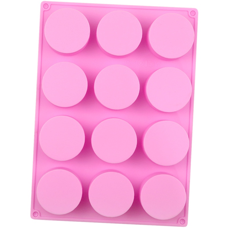 Khuôn silicone 12 Ngăn Làm Bánh Hình Trụ DIY